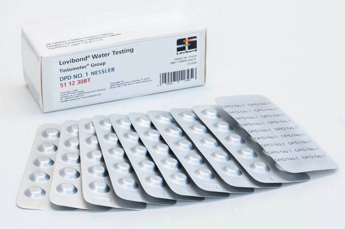 Fluidra - DPD1 aktív szabad klór teszthez 1 levél