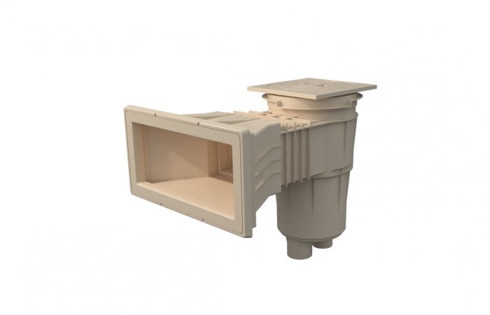 Fluidra - Szkimmer széles szájnyílással, négyzettetővel | beige