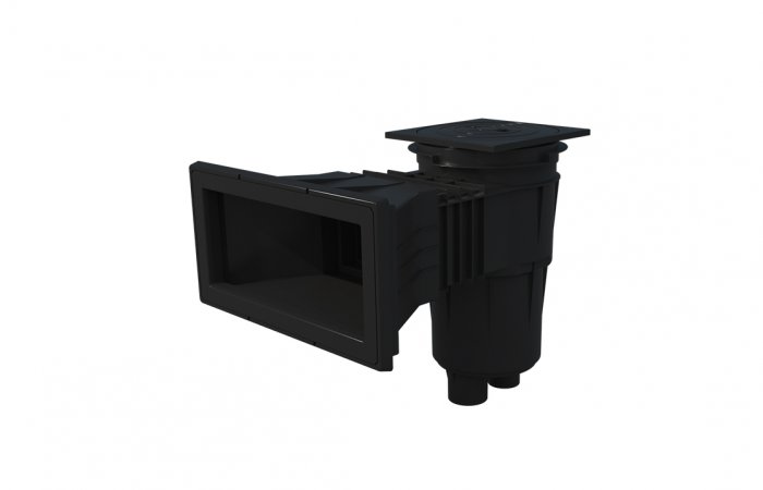 Fluidra - Szkimmer széles szájnyíilással, négyzettetővel | antracit