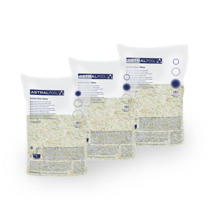 Fluidra - Aktív üveg szűrőanyag  25 kg | 0.5 mm - 1.0 mm szemcseméret